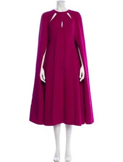 Pre-owned Marchesa Notte Crew Neck Midi Length Dress In Purple