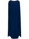 Shop Marchesa Notte Crystal-embellished Cape Gown In Blau