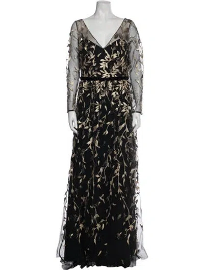 Pre-owned Marchesa Notte Dress In Black