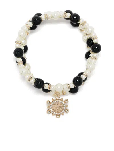Marchesa Notte Faux-pearl Detail Bracelet Set In White