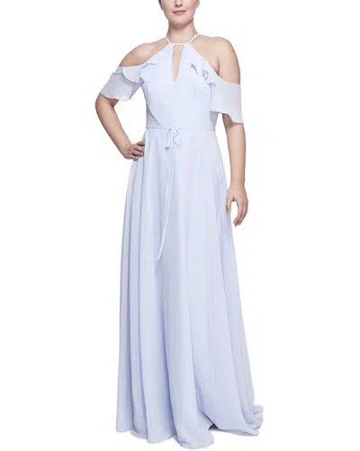 Marchesa Notte Ferrara Sleeveless Long Gown In Blue