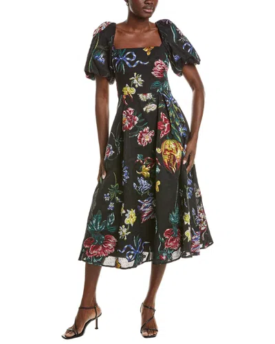 Marchesa Notte Floral Dress In Multi