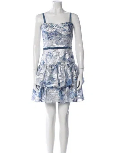 Pre-owned Marchesa Notte Floral Print Mini Dress