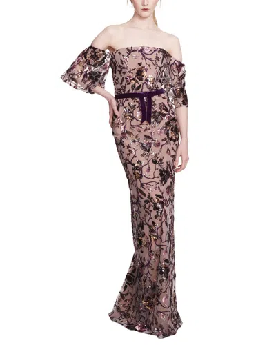 Marchesa Notte Gown In Purple