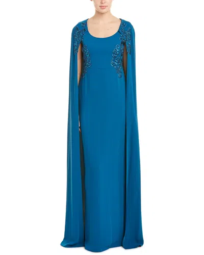 Marchesa Notte Gown In Blue