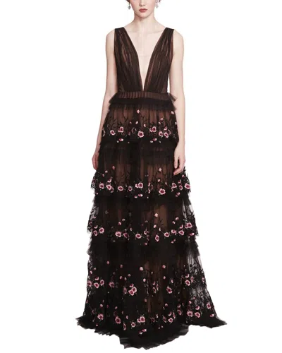 Marchesa Notte Gown In Black