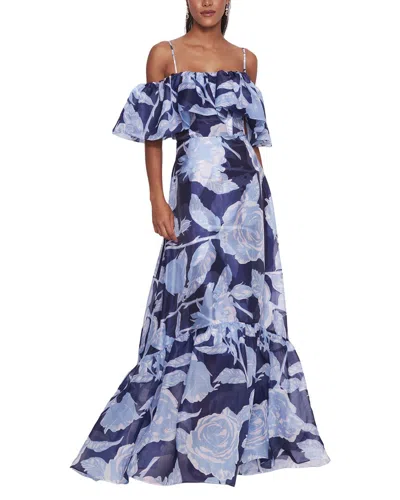 Marchesa Notte Gown In Blue