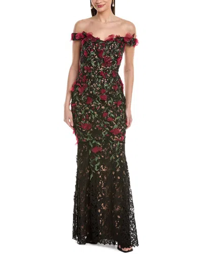 Marchesa Notte Gown In Green