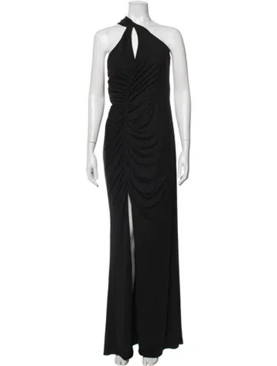 Pre-owned Marchesa Notte Halterneck Long Dress W/ Tags In Black