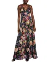 Marchesa Notte Jacquard Gown In Multi