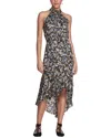 Marchesa Notte Juniper Midi Dress In Multi