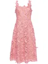 Marchesa Notte Lace-detailing Midi Dress In Rosa