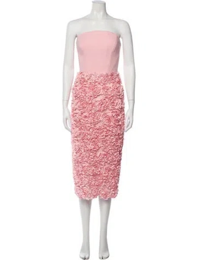 Pre-owned Marchesa Notte Lace Pattern Knee-length Dress W/ Tags In Pink