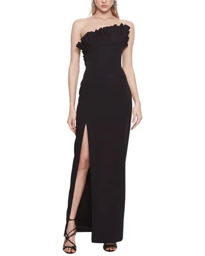 Marchesa Notte Lightweight Crepe Dress In Black