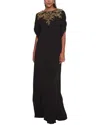 MARCHESA NOTTE MARCHESA NOTTE LIGHTWEIGHT CREPE KAFTAN GOWN