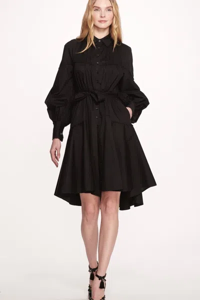 Marchesa Notte Long-sleeve Shirtdress In Multi