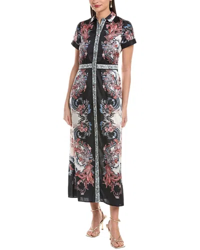 Marchesa Notte Marchesa Rosa Twill Shirtdress In Black