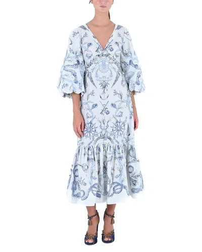 Marchesa Notte Maxi Day Dress In Multi
