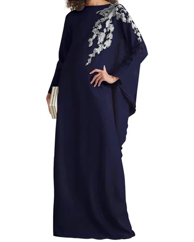 Marchesa Notte Maxi Dress In Blue