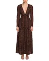 Marchesa Notte Maxi Dress In Brown