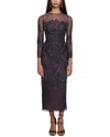 Marchesa Notte Midi Dress