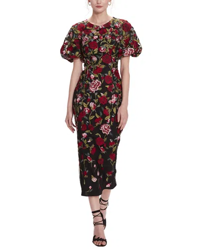 Marchesa Notte Midi Dress In Multi