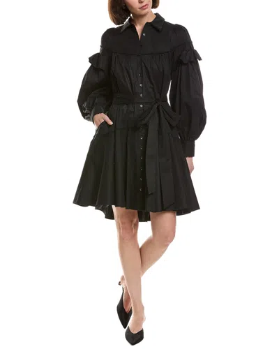 Marchesa Notte Midi Dress In Black