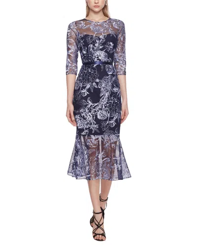 Marchesa Notte Midi Dress In Multi