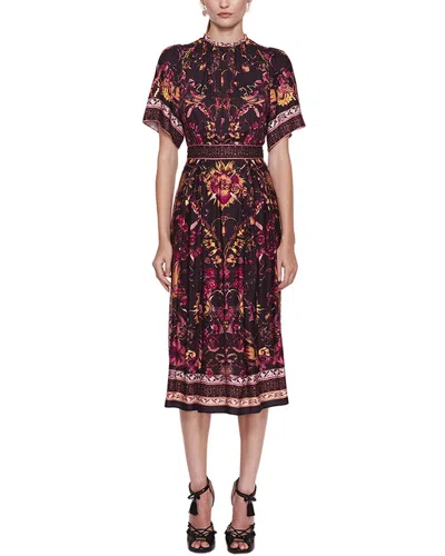Marchesa Notte Midi Dress In Purple