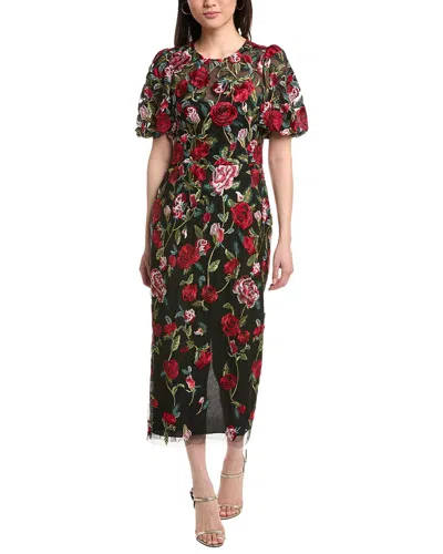 Marchesa Notte Midi Dress In Multi