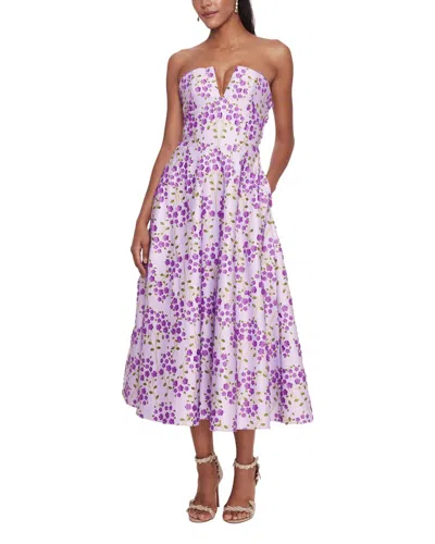 Marchesa Notte Midi Dress In Purple