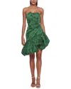 Marchesa Notte Calathea Strapless High-low Bubble Midi Dress