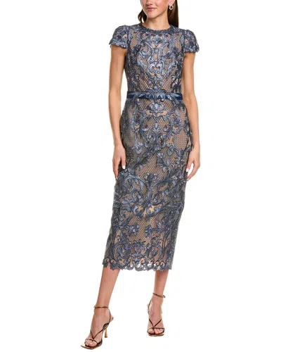 Marchesa Notte Noho Cocktail Dress In Blue