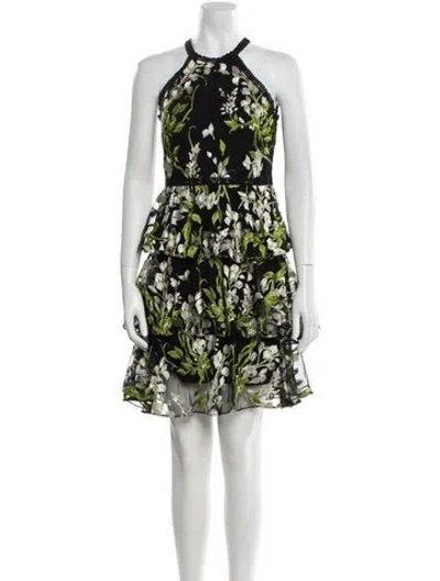 Pre-owned Marchesa Notte Nylon Knee-length Dress In Black