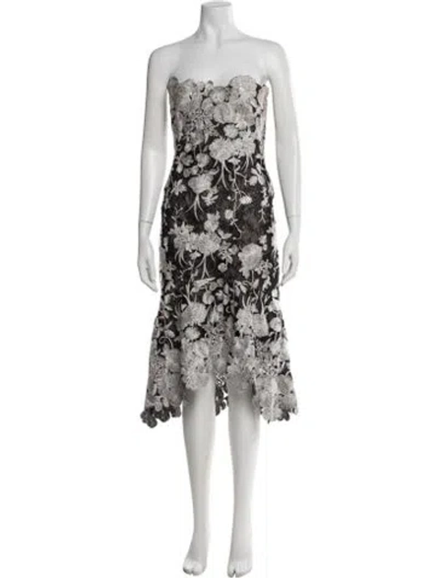 Pre-owned Marchesa Notte Nylon Knee-length Dress In Black