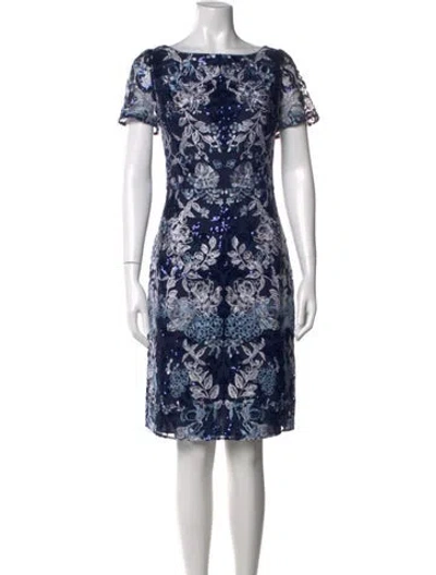 Pre-owned Marchesa Notte Nylon Knee-length Dress In Blue