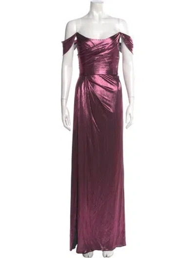 Pre-owned Marchesa Notte Off-the-shoulder Long Dress