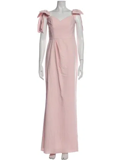Pre-owned Marchesa Notte Off-the-shoulder Long Dress W/ Tags In Pink