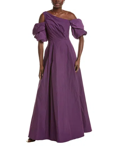 Marchesa Notte Off-the-shoulder Taffeta Gown In Multi