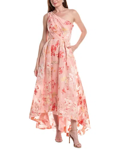 Marchesa Notte One-shoulder Gown In Pink