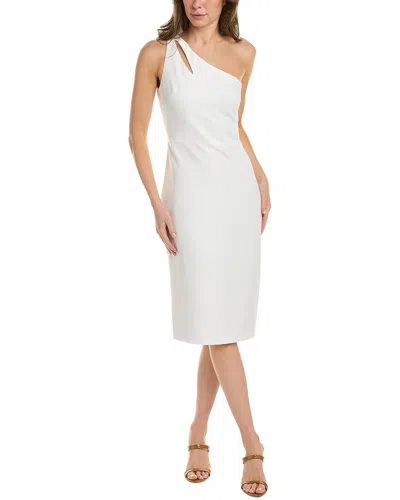 Marchesa Notte Open Back Sheath Dress In White