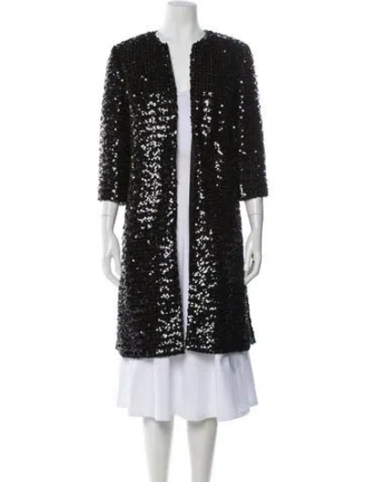 Pre-owned Marchesa Notte Open Front Knee-length Dress In Brown