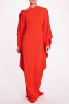 Marchesa Notte Embroidered Draped Kaftan In Multi