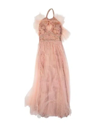 Pre-owned Marchesa Notte Paisley Print Midi Length Dress In Pink
