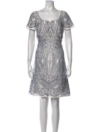 Pre-owned Marchesa Notte Printed Mini Dress W/ Tags In Multi