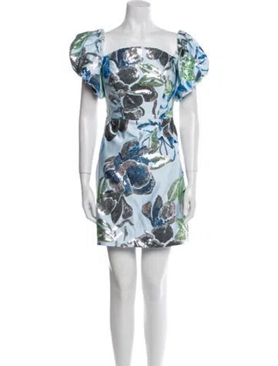 Pre-owned Marchesa Notte Printed Mini Dress W/ Tags In Multi