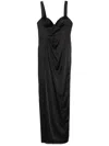 Marchesa Notte Satin Bustier Gown In Schwarz