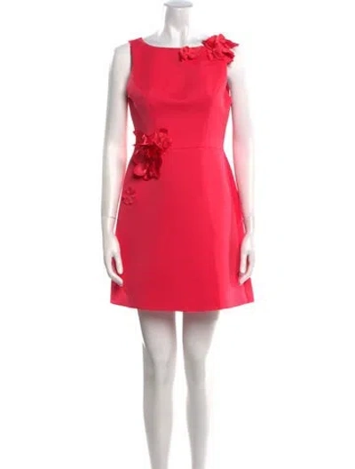 Pre-owned Marchesa Notte Scoop Neck Mini Dress In Pink
