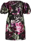 Marchesa Notte Sparkling Duchess- Degrade Mini Dress In Black