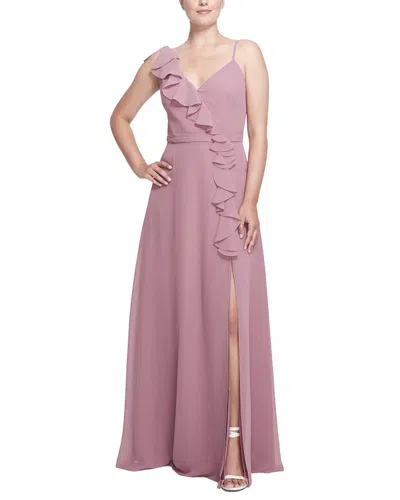 Marchesa Notte Siena Sleeveless Long Gown In Purple